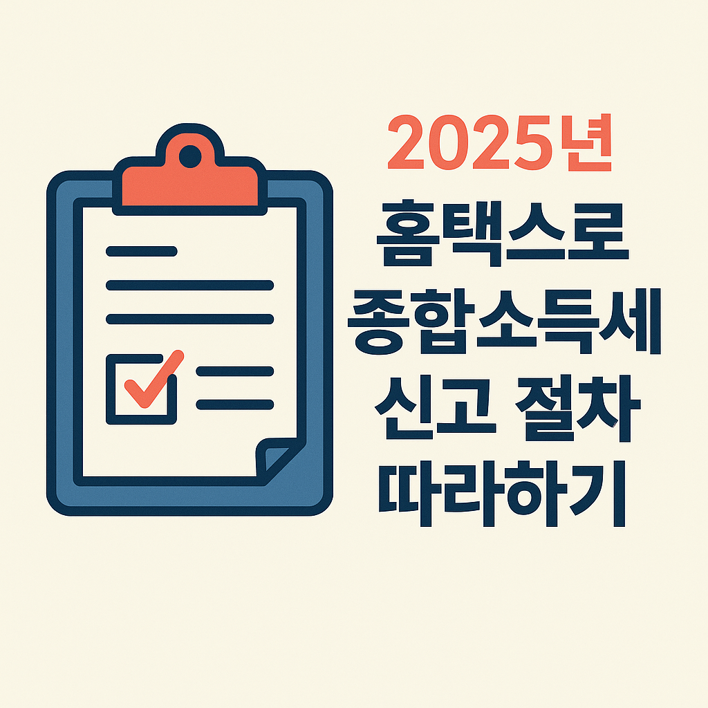 2025년 홈택스로 종합소득세 신고 절차 따라하기