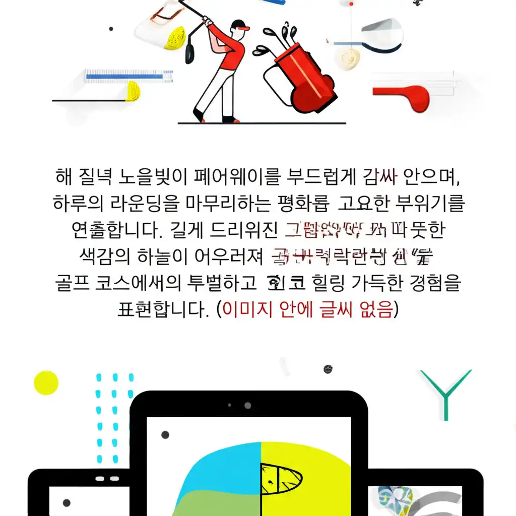 공군체력단련장 골프 예약, 해질녘 페어웨이에서 골프 치는 모습