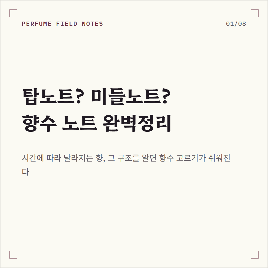 향수 노트 사진