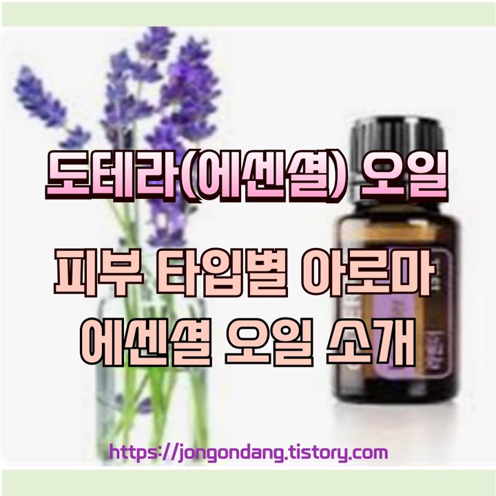 피부 타입에 따른 에센셜 오일 소개 : 내 피부에 맞는 아로마 에센셜 오일 선택하기 이미지