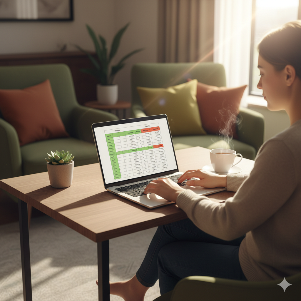 의자에 앉아 노트북을하는 모습 사진