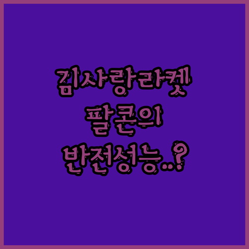국가대표 김사랑 라켓 테크니스트 팔콘..