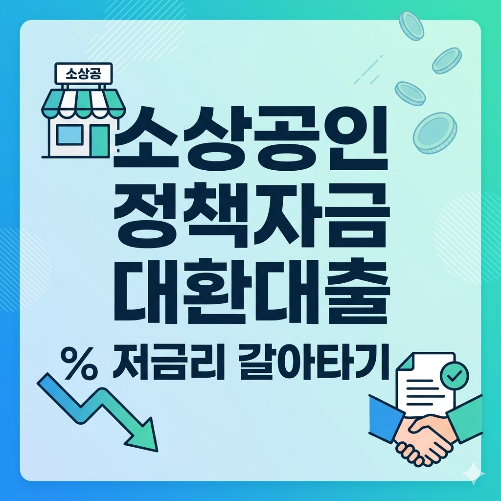 소상공인 정책자금 대환대출 저금리 갈아타기 신청 방법 및 자격 조건 총정리