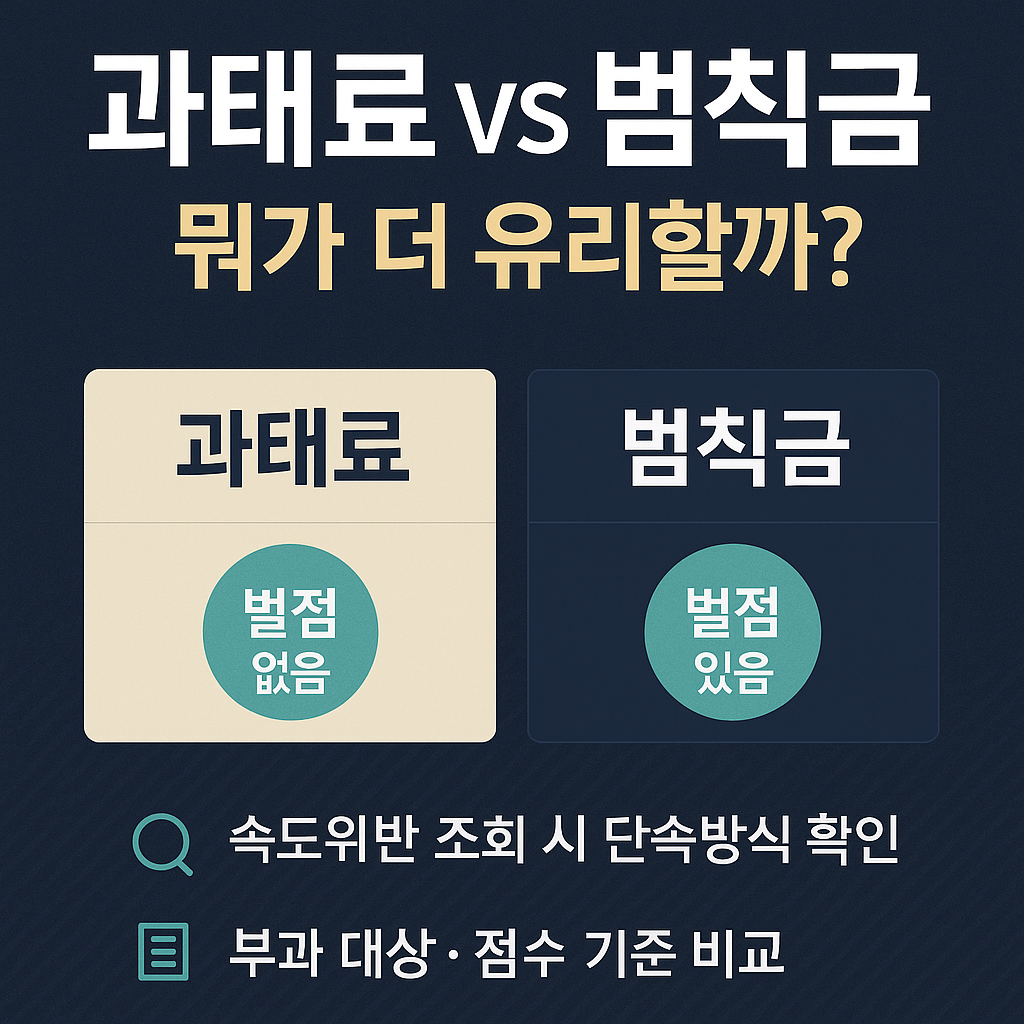 속도위반 과태료와 범칙금 중 뭐가 유리할까? [속도위반 조회, 고지서 기준 총정리]