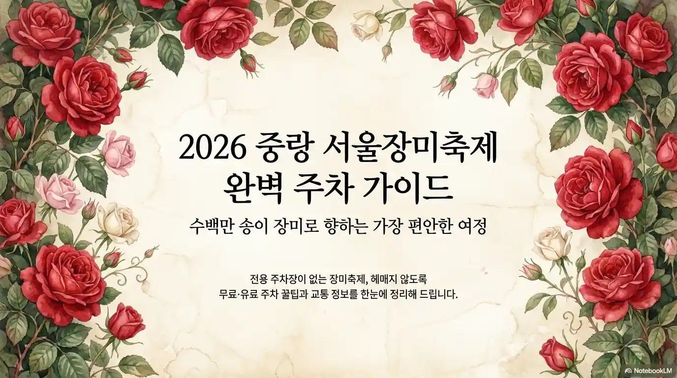 2026 중랑 서울 장미축제 주차장 완벽 가이드 글의 썸네일