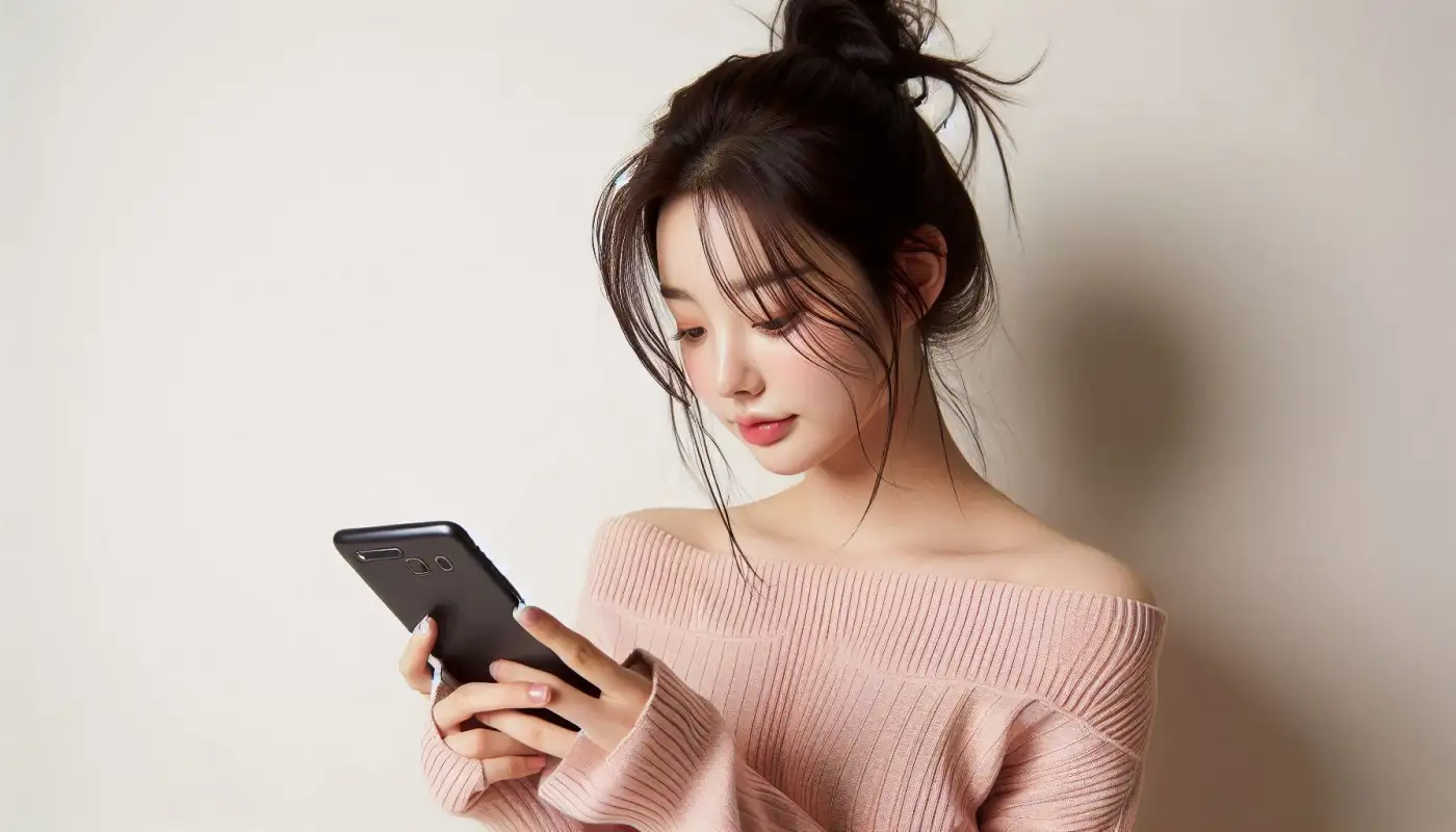 모바일-신분증-종류를-알아보는-여성의-모습