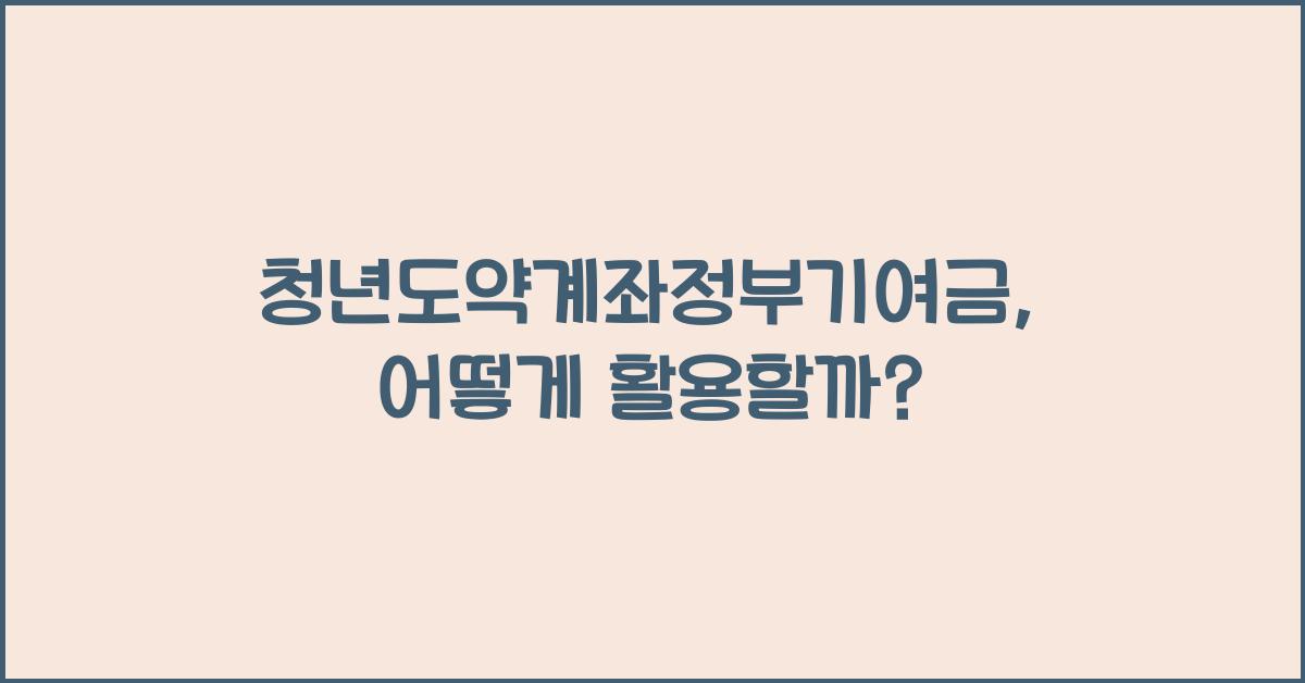 청년도약계좌정부기여금