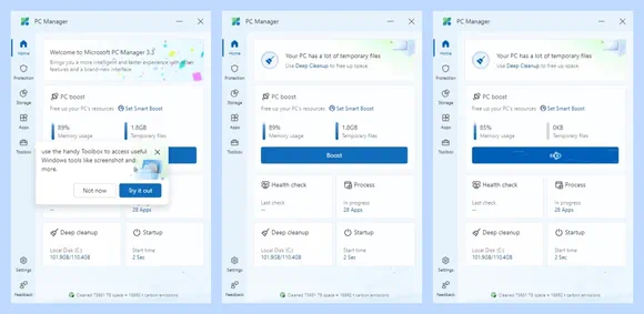 PC 부스트 윈도우10 컴퓨터 최적화 수행