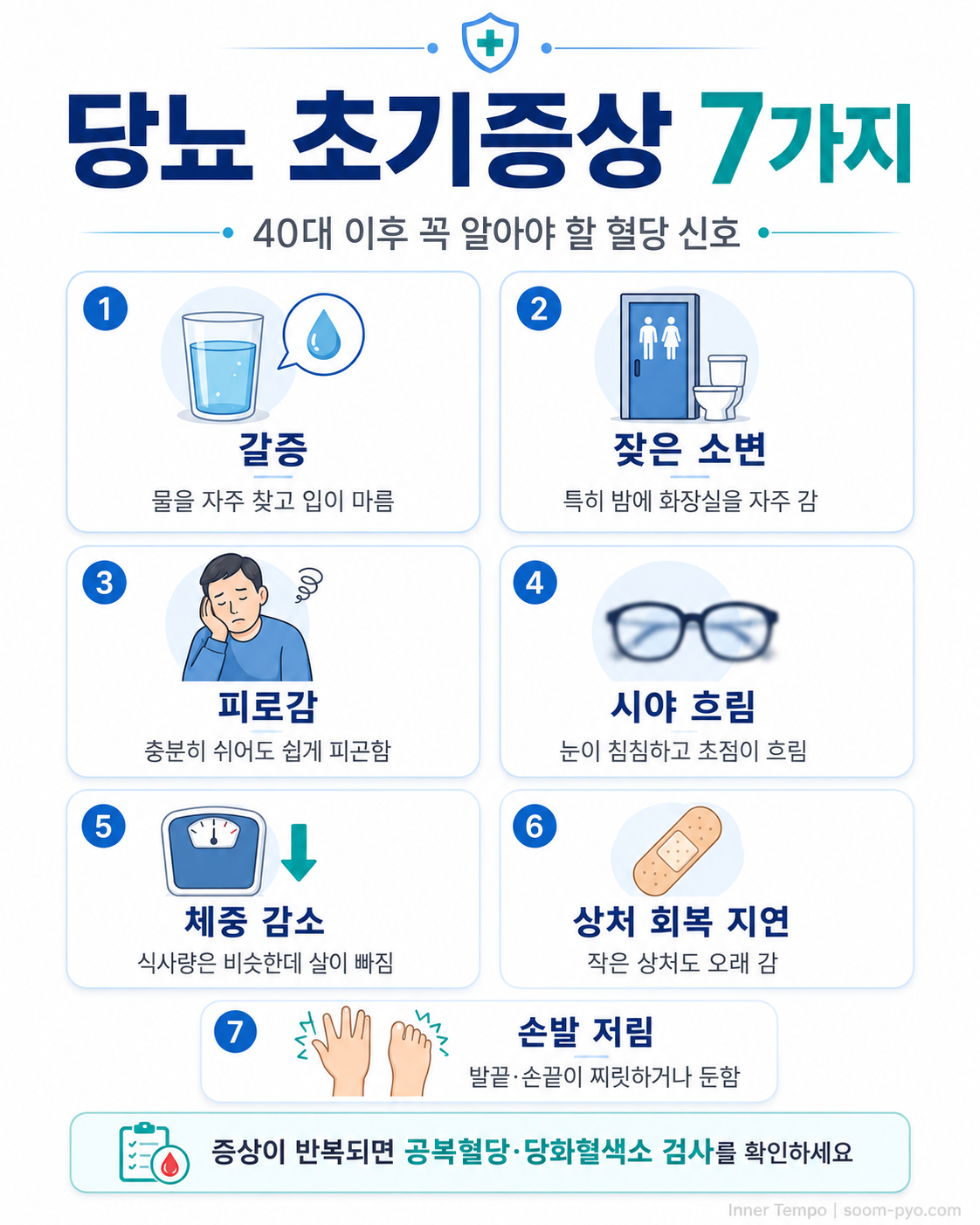 당뇨 초기증상 7가지 안내