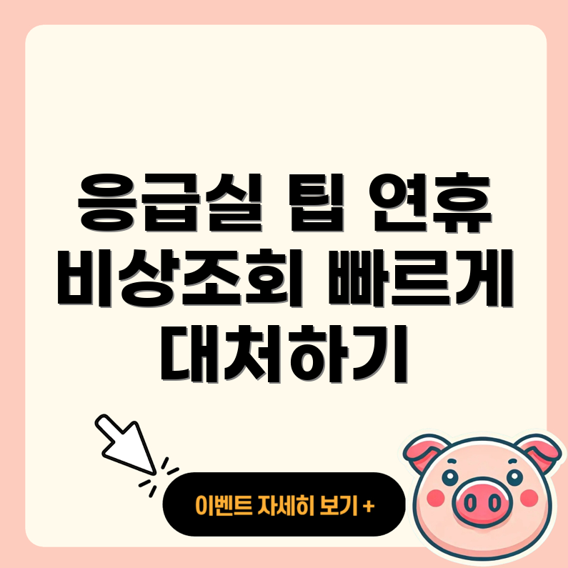 응급실 조회 방법