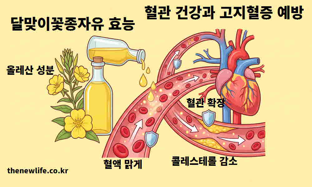 달맞이꽃종자유 효능 혈관 건강 고지혈증 예방