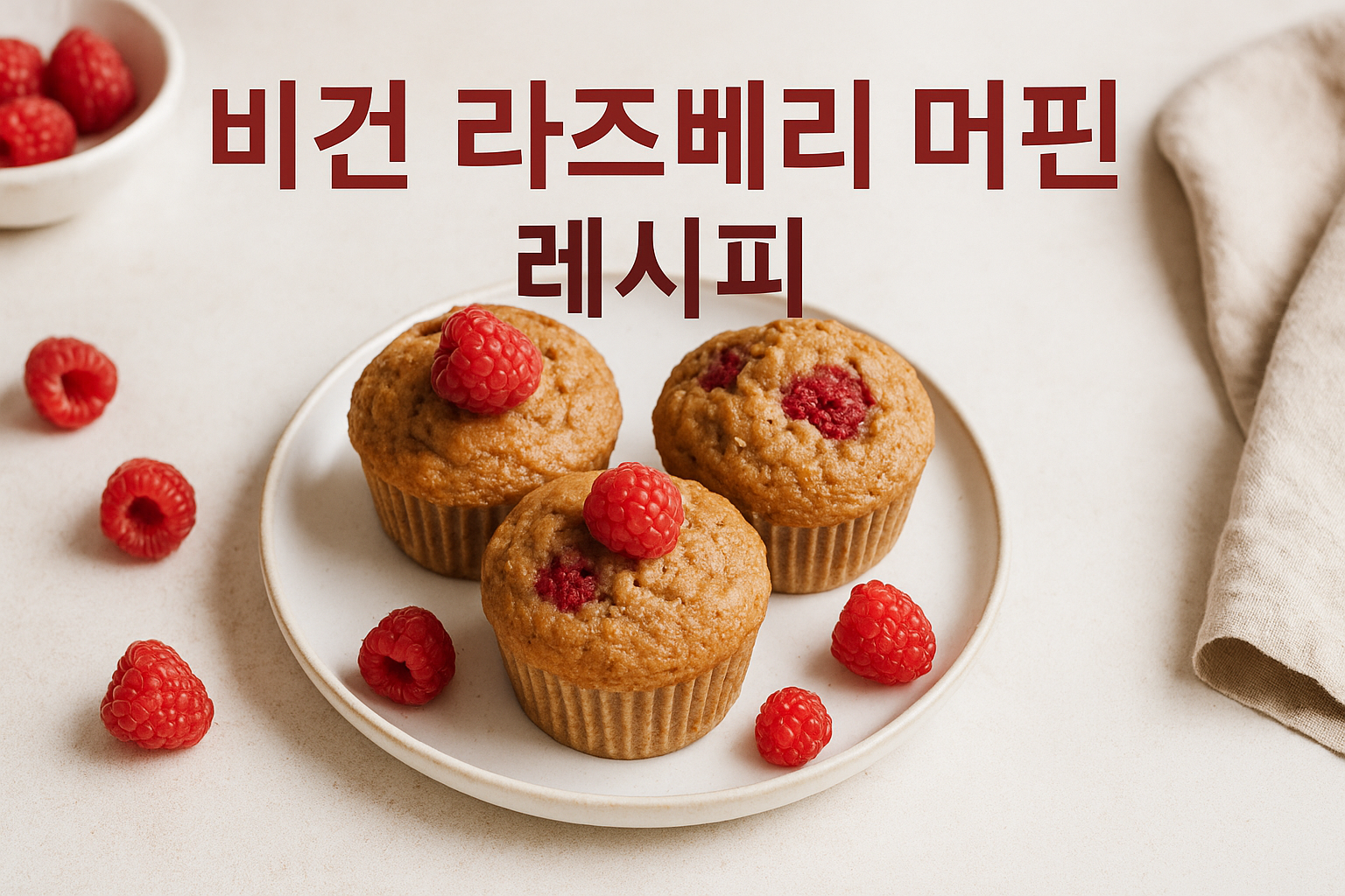 비건 라즈베리 머