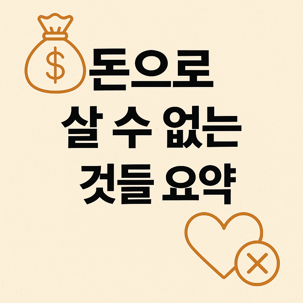 돈으로 살 수 없는 것들 요약 – 진정한 가치는 어디에 있는가?