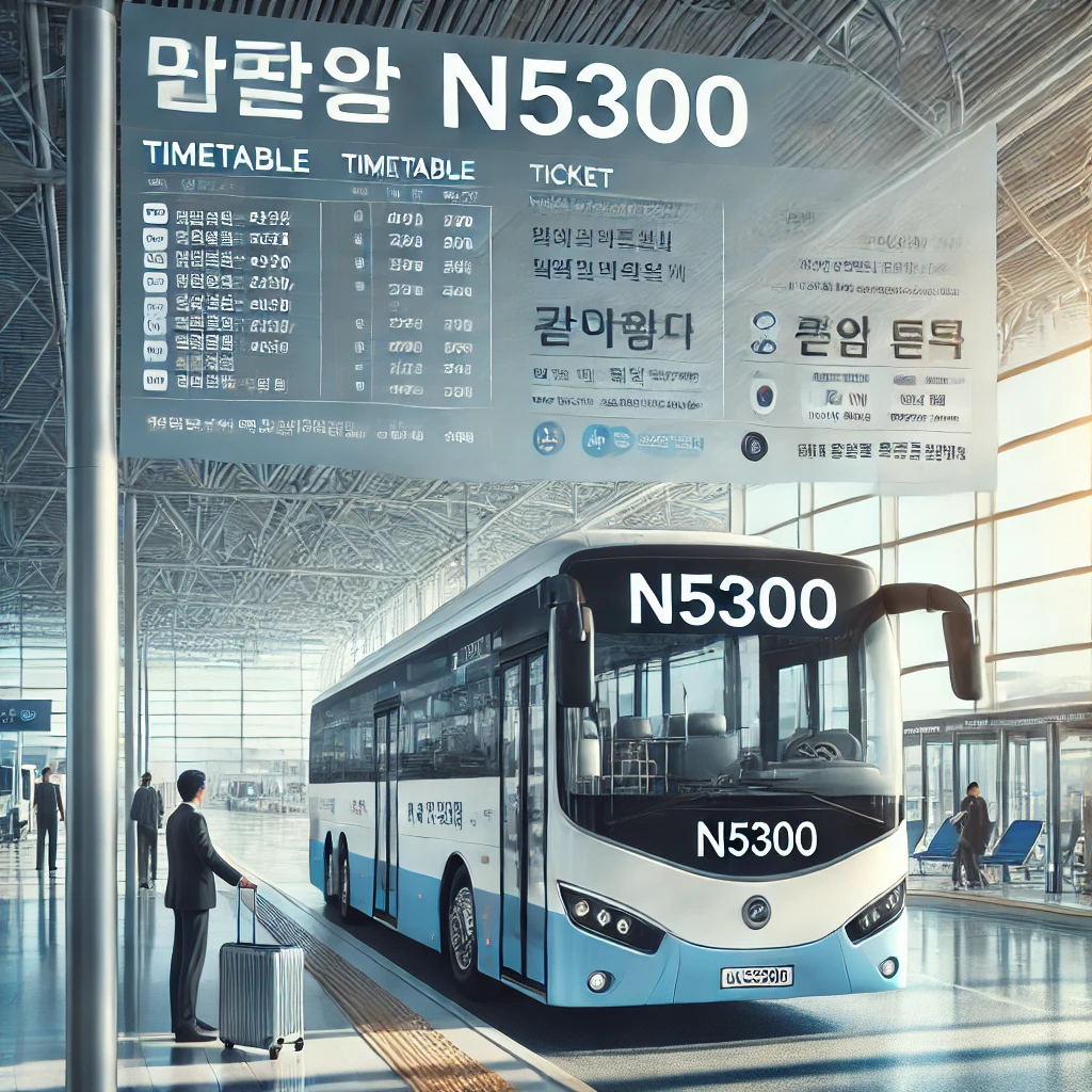 N5300번 버스 시간표&amp;#44; 공항버스 N5300 예매 1