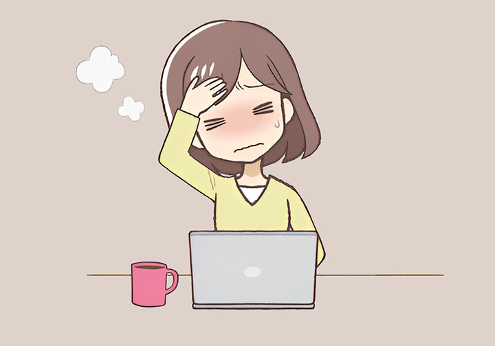 발열이-심한-여성