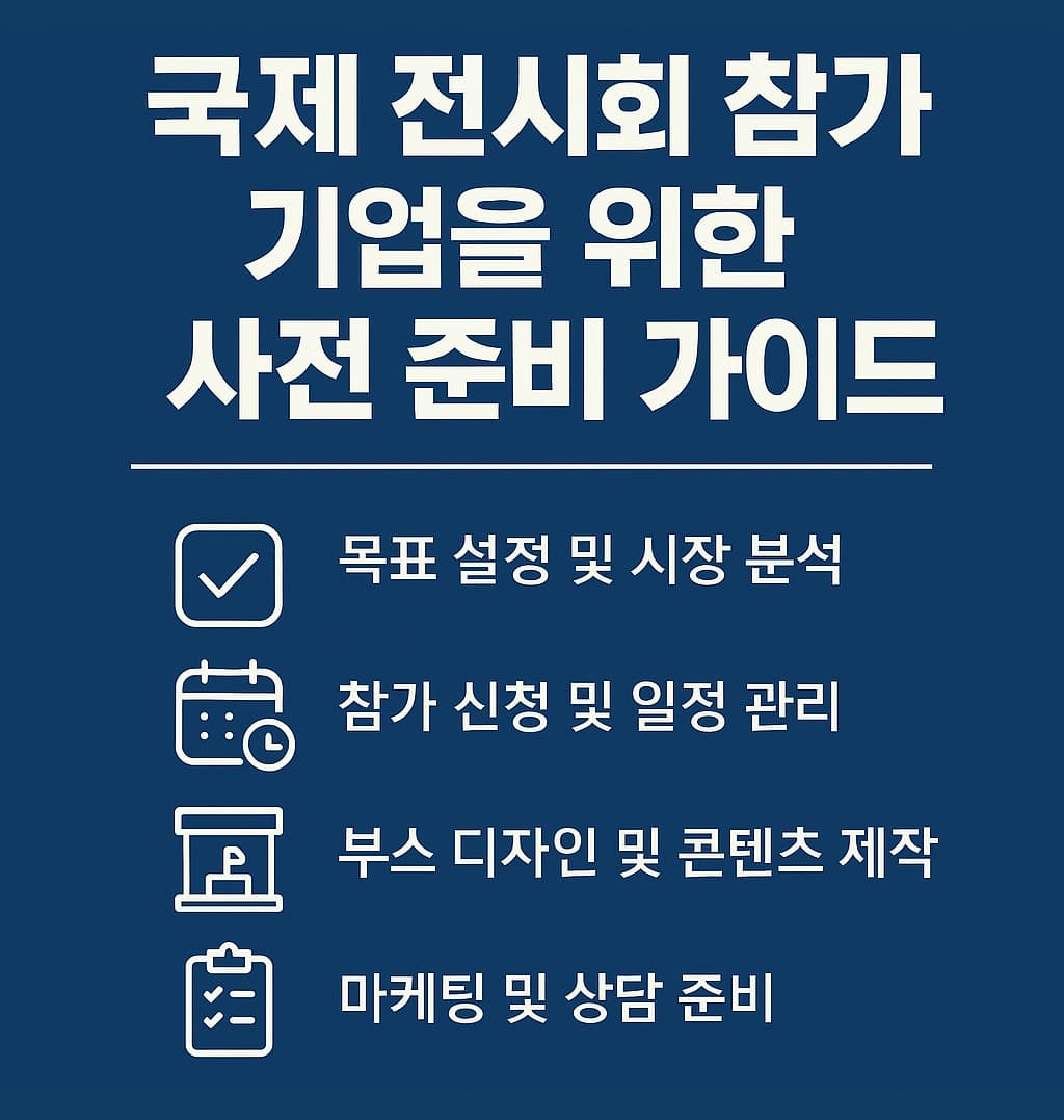 국제 전시회 참가 기업을 위한 사전 준비 가이드
