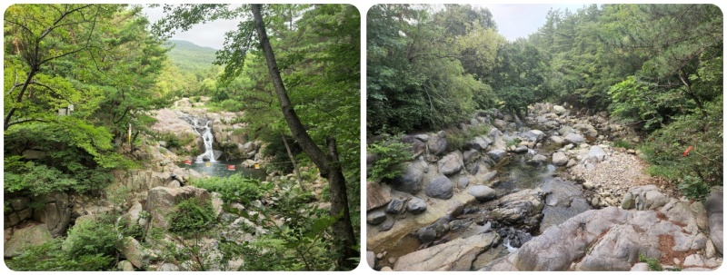 양운폭포와 장산계곡 사진