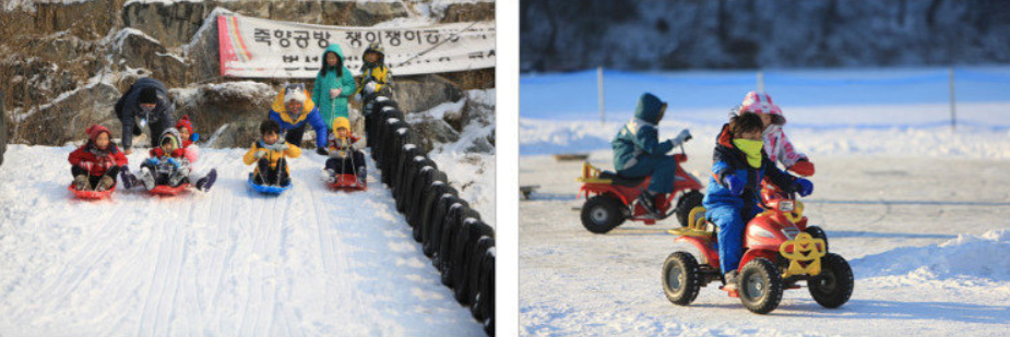 안성빙어축제 썰매체험
