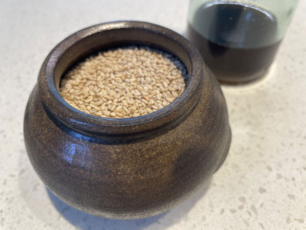 간장 비빔국수 양념장 - 참기름과 깨소금은 소면 삶은 후에 사용