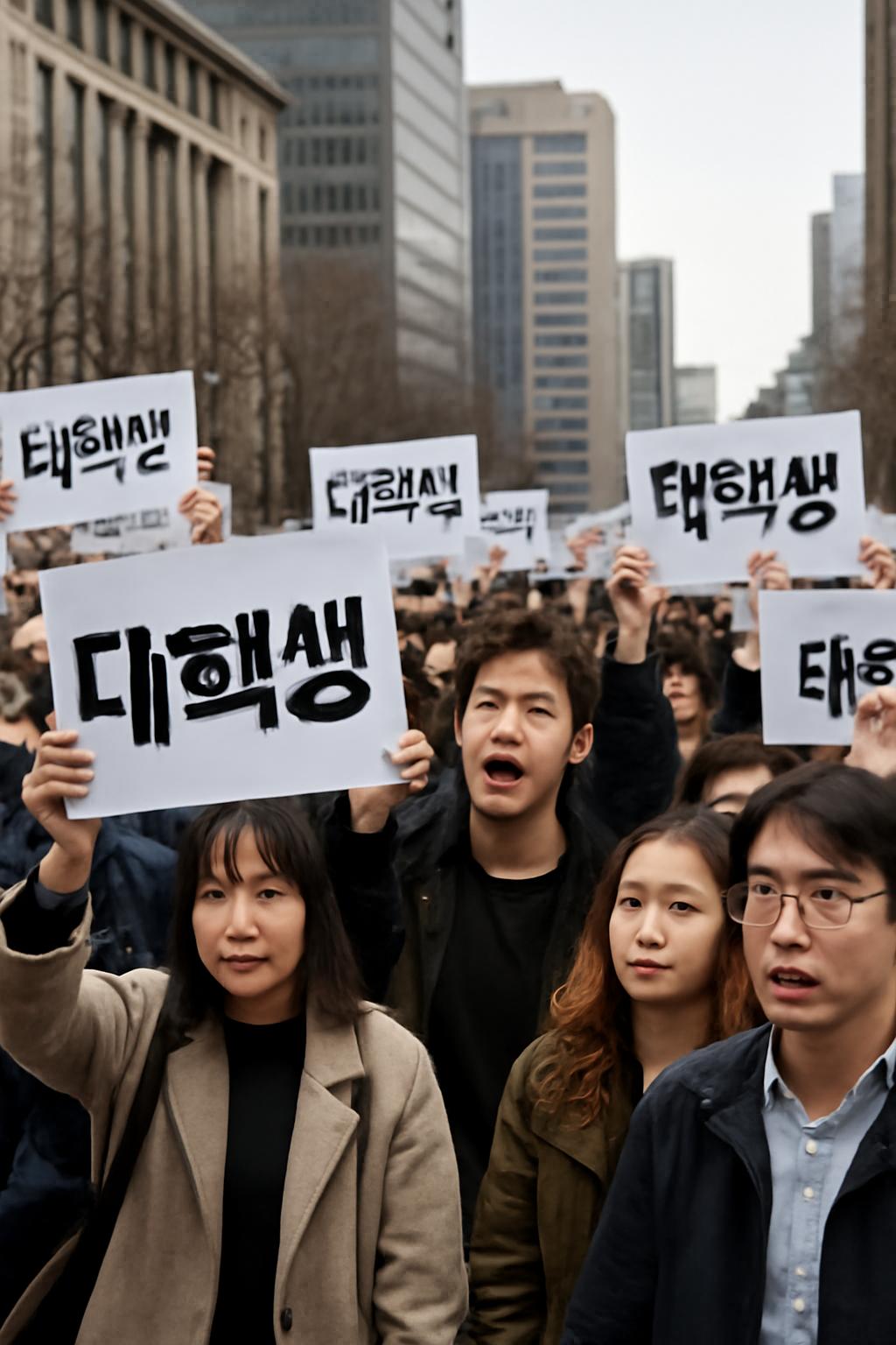 대학생 탄핵 찬성 집회