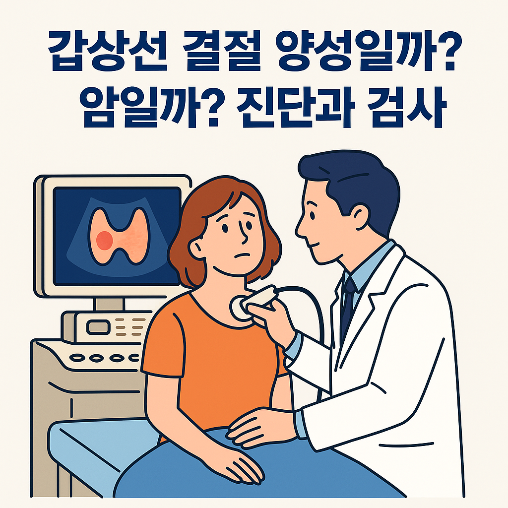 갑상선 결절의 진단과 검사를 설명하는 이미지