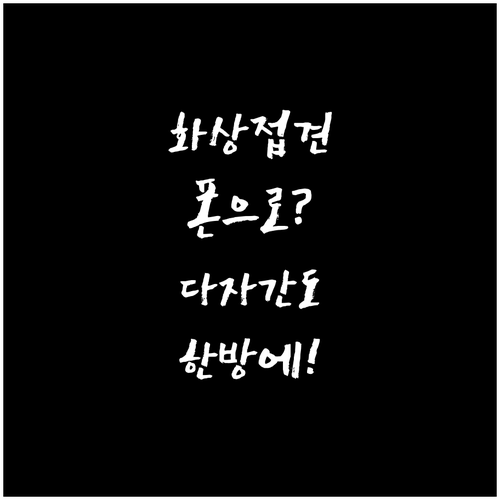 스마트폰 화상접견 이용 방법 및 다자..