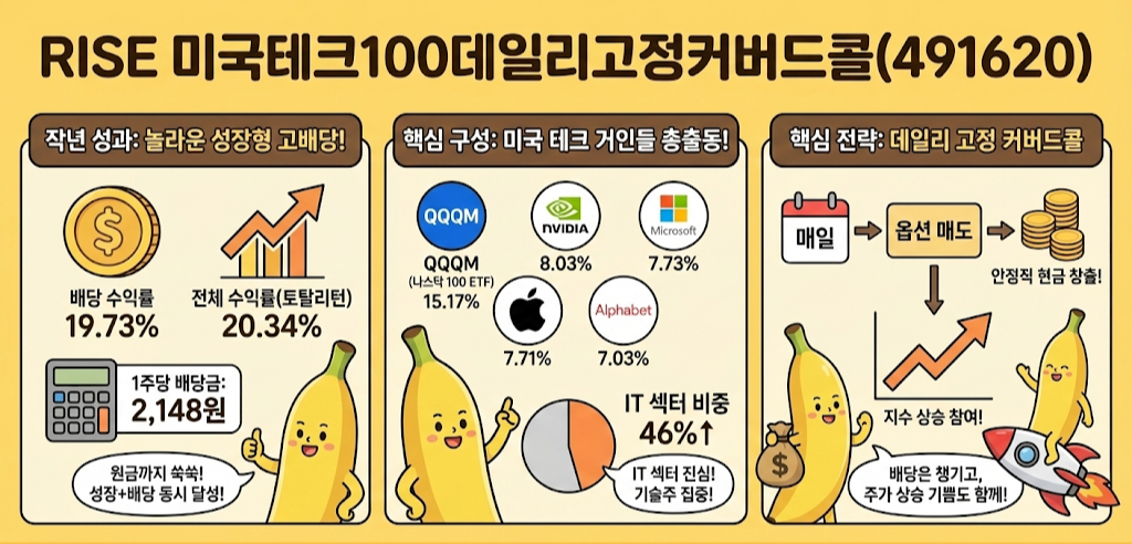 RISE 미국테크100데일리고정커버드콜