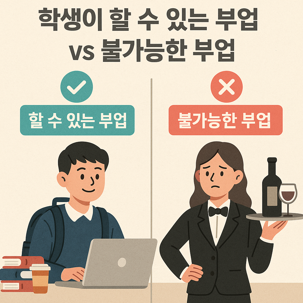 학생이 할 수 있는 부업 vs 불가능한 부업