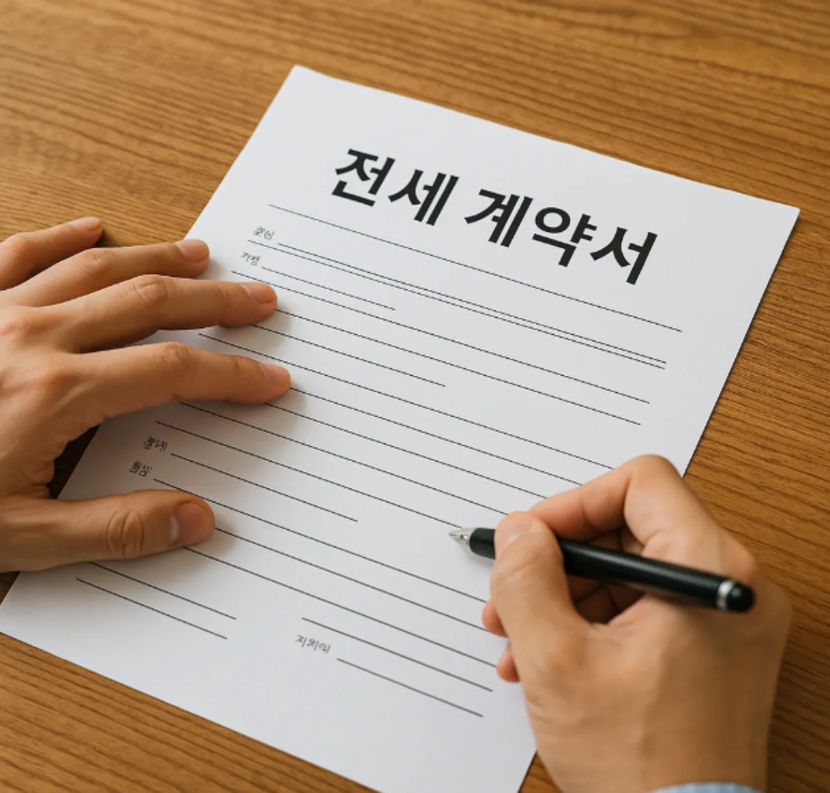 전세 계약서 작성 요령