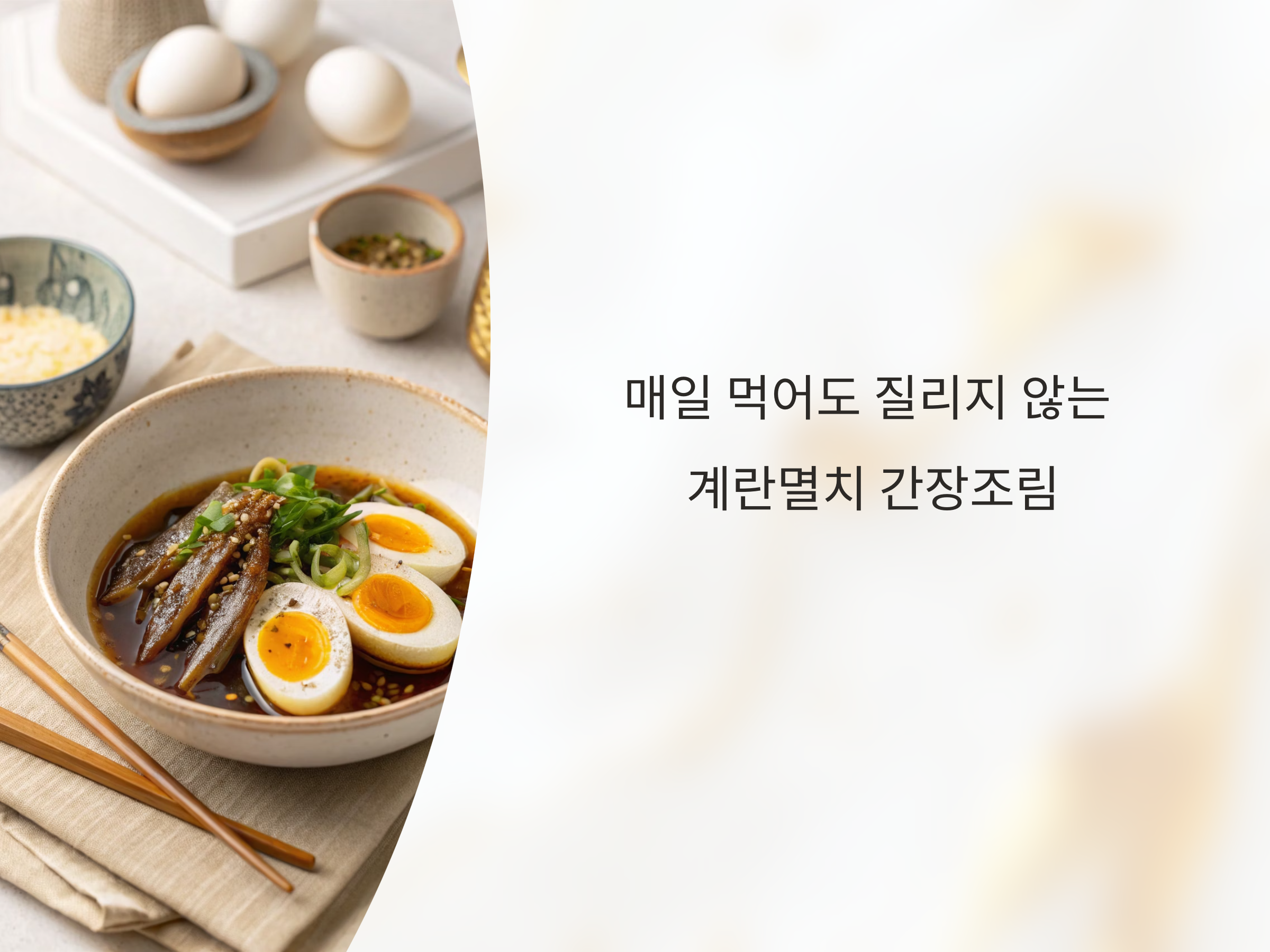 매일 먹어도 질리지 않는 계란멸치 간장조림 황금레시피