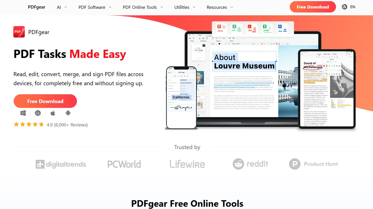 무료 PDF 편집 프로그램 PDFGear