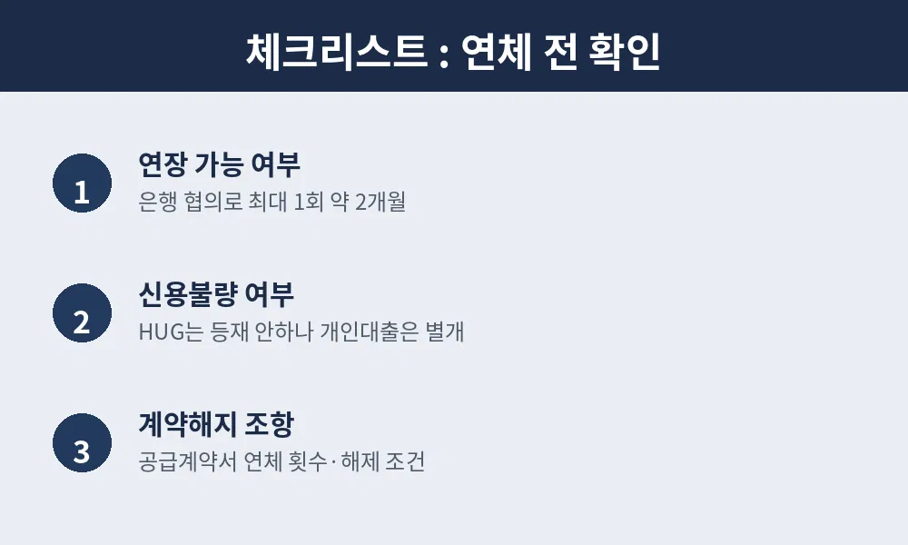 연체 전 확인
