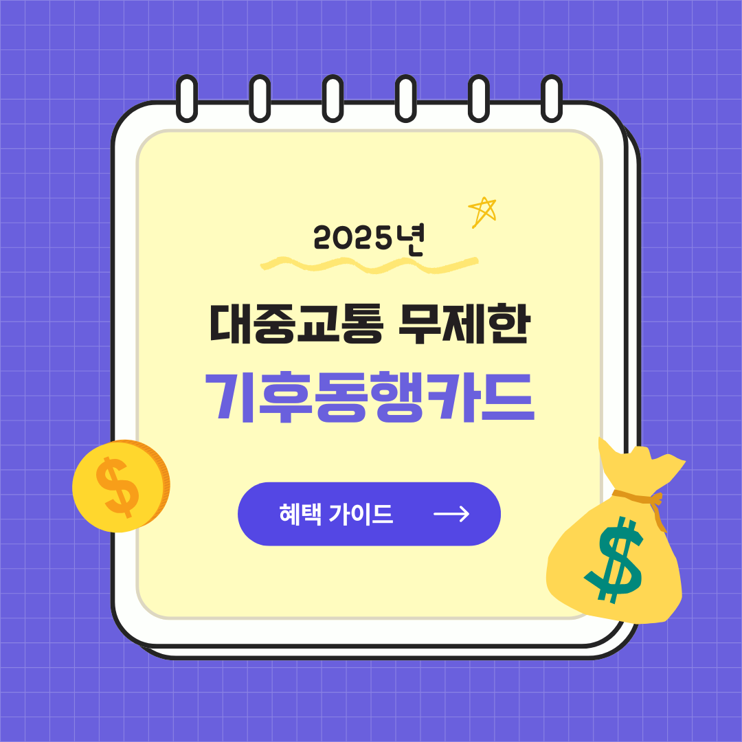 대중교통 무제한 혜택! 2025년 기후동행카드 완벽 가이드