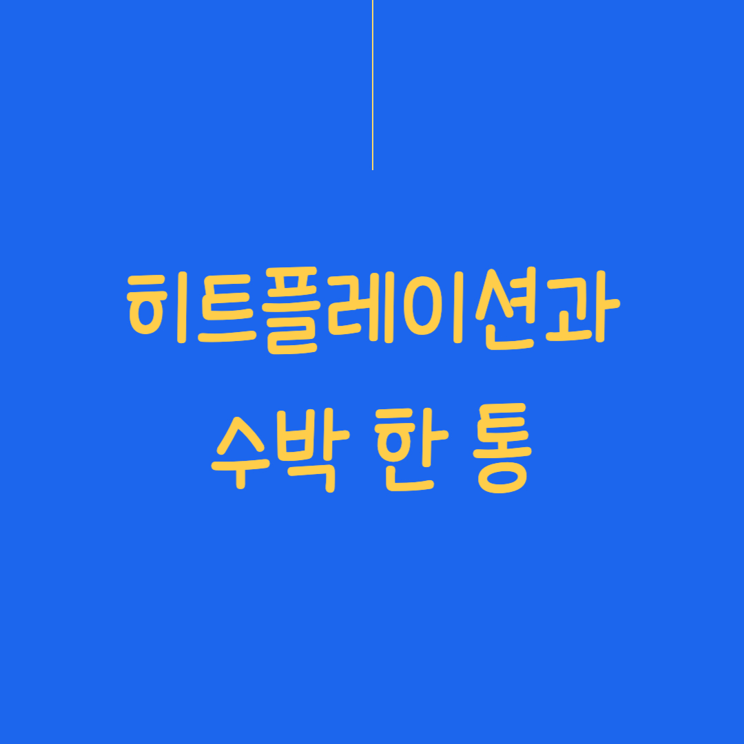히트플레이션과 수박 한 통 물가의 상관관계에 대한 썸네일 이미지