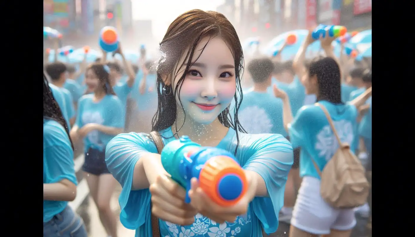 싸이-흠뻑쇼-방수팩-고글을-준비하는-여성의-모습