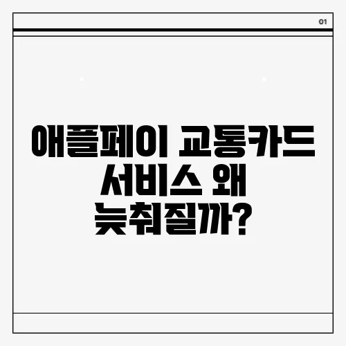애플페이 교통카드 서비스 왜 늦춰질까?