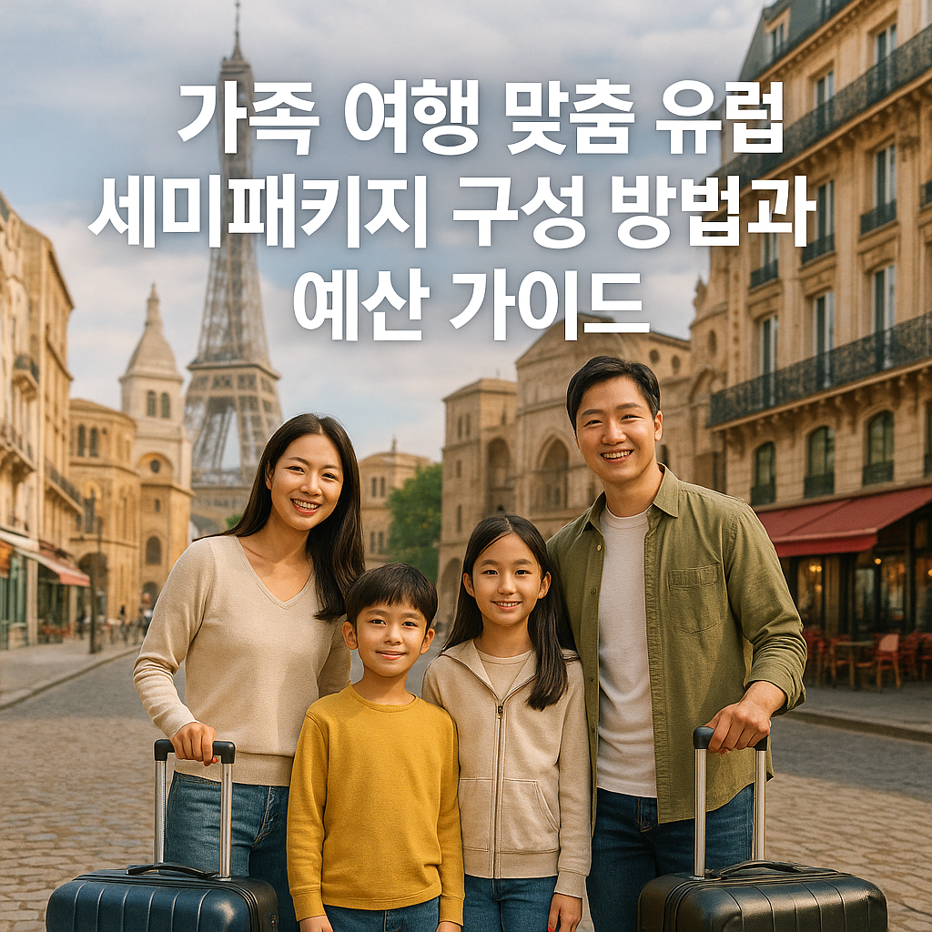 가족 여행 맞춤 유럽 세미패키지 구성 방법과 예산 가이드
