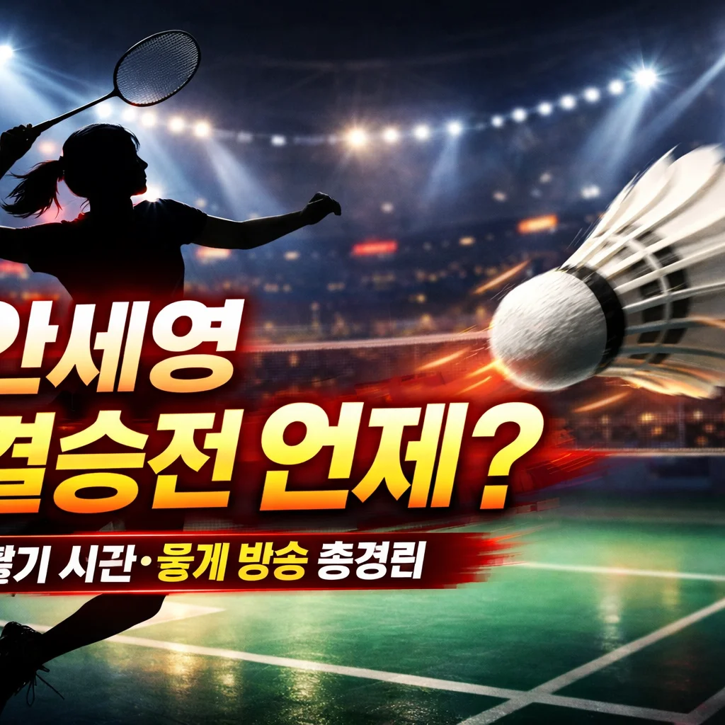 안세영 결승전 일정 한눈 요약|중계 채널 빠르게 확인