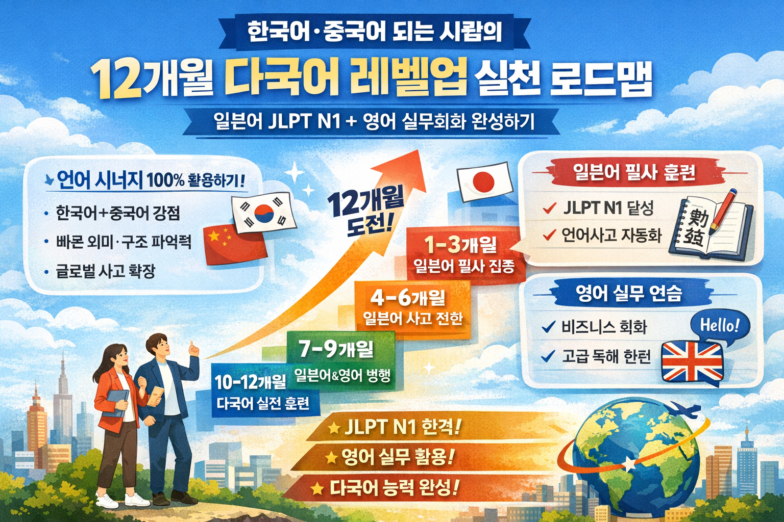 한국어 중국어 가능한 사람이 외국어를 더 빨리 배우는 이유 (12개월 레벨업 전략 공개)