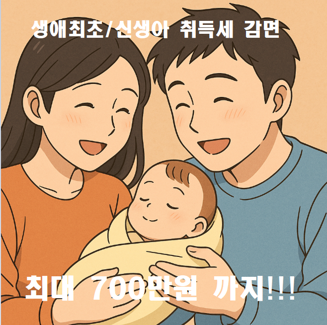 생애최초 혹은 신생아 취득세 감면