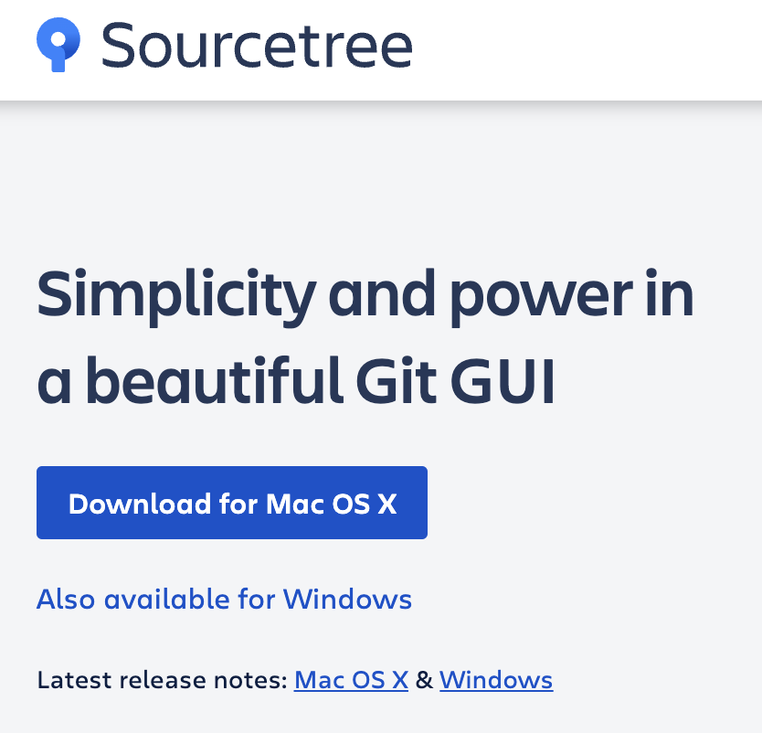 sourcetree 공식 사이트 mac용 다운로드 페이지