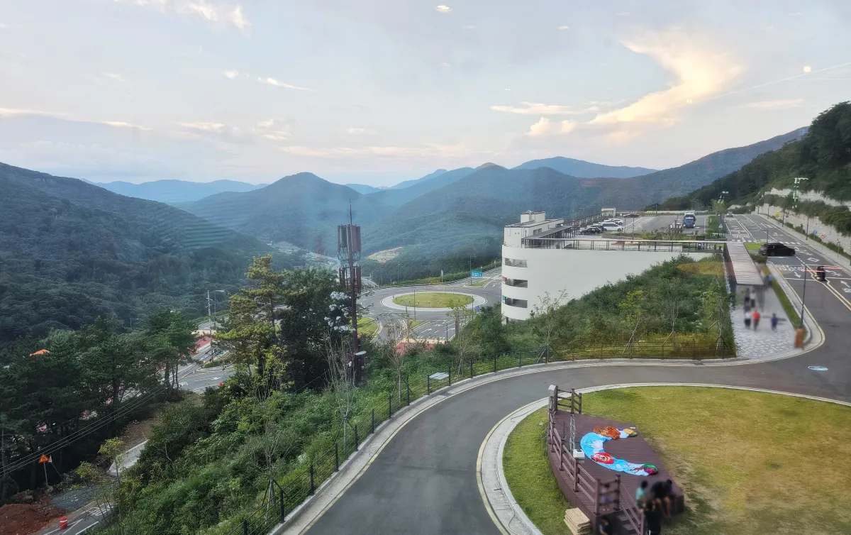 거제도-거제파노라마케이블카-학동-3층-창밖풍경