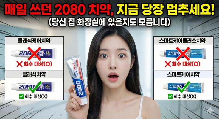2080 치약 중국제조 치약 회수 대상 금지 성분 트리클로산 유해성