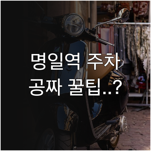 명일역 주변 주차장 위치와 구매 금액..