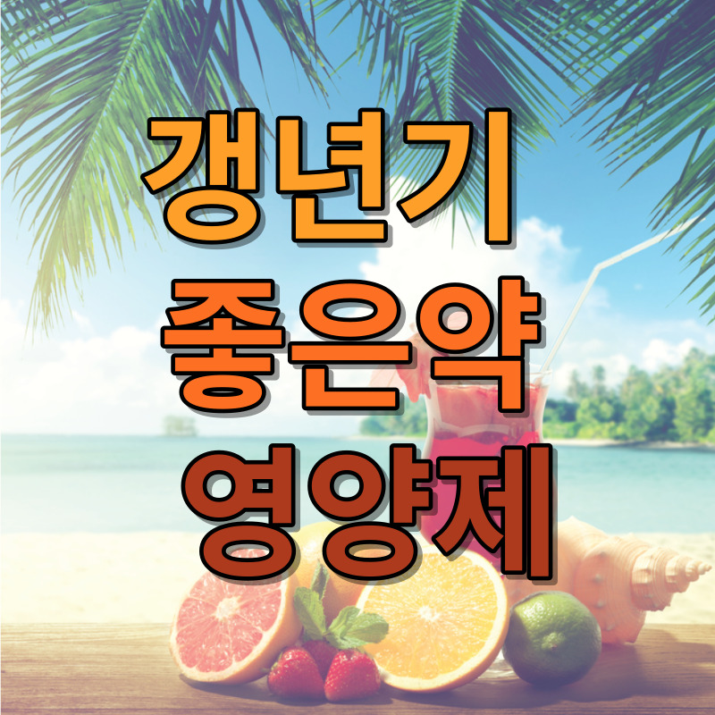 갱년기에 좋은약&#44; 갱년기 영양제
