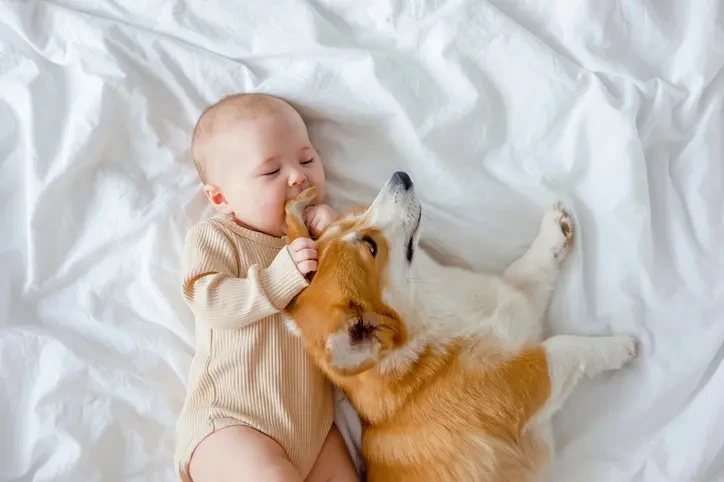 아기와 강아지