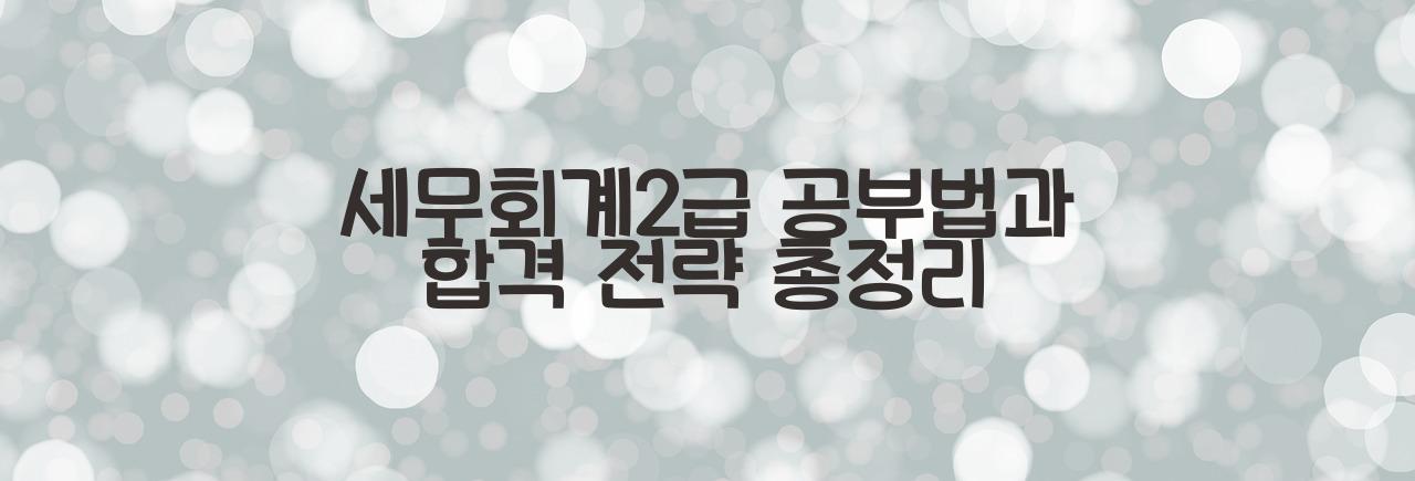 세무회계2급