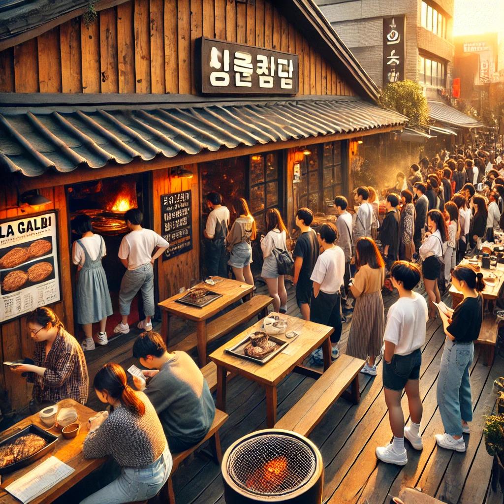 la갈비 줄 서는 식당