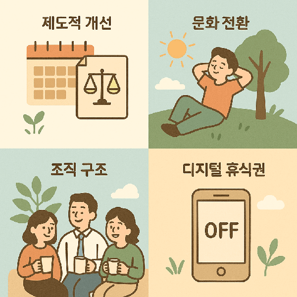 법은 뼈대, 문화는 숨결 &mdash; &lsquo;워라밸 리디자인&rsquo;을 위한 4가지 전환 전략