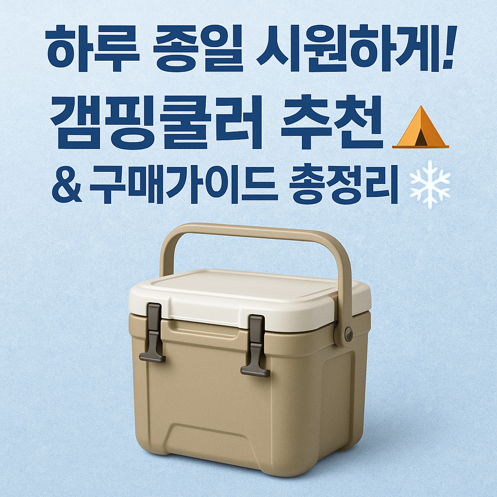 보냉력·용량·가격까지! 2025 캠핑쿨러 구매 가이드